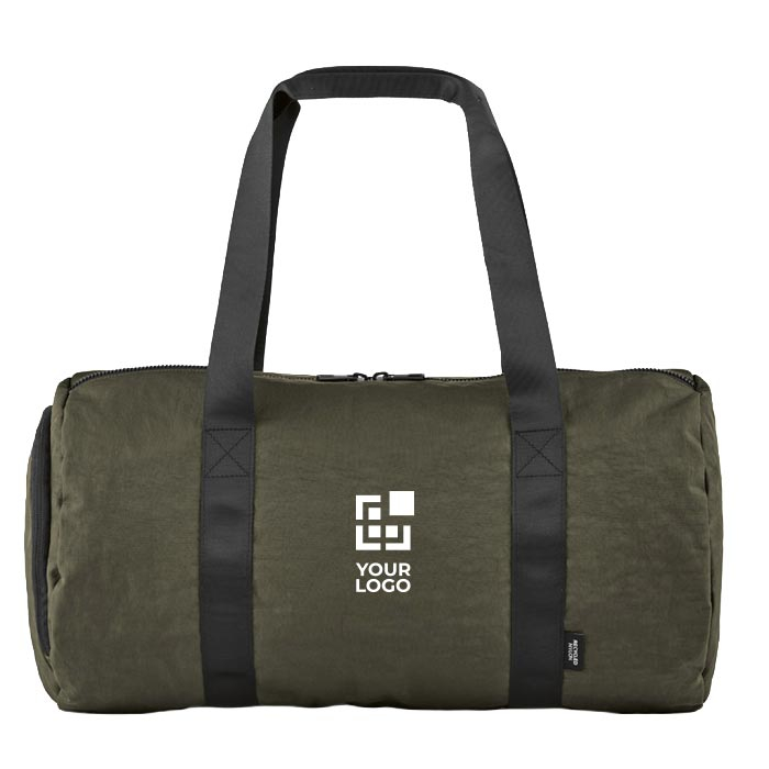 Recycled nylon gym bag with shoe compartment