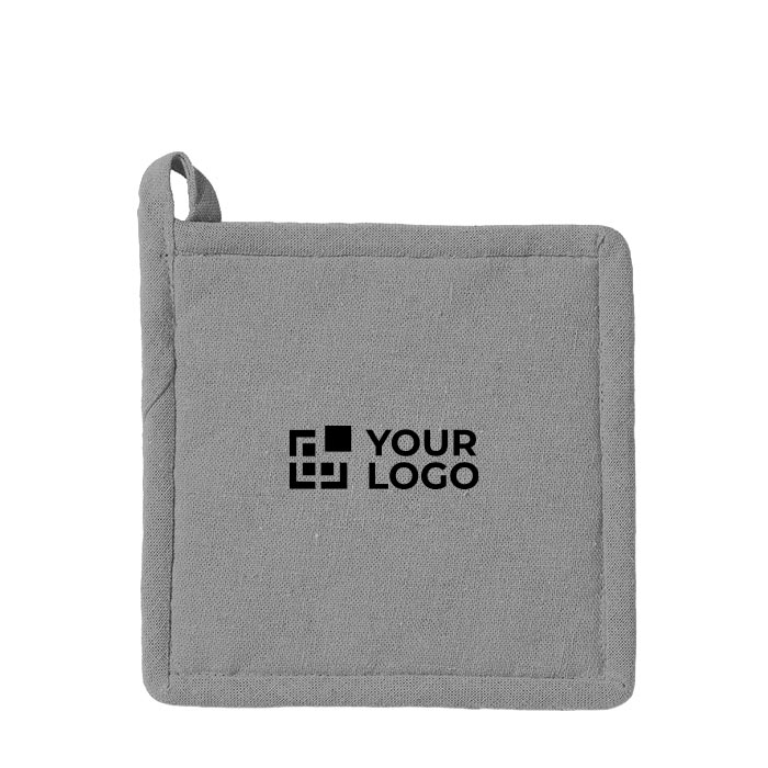 Recycled cotton kitchen pot holder with hanging loop 180 g/m²
