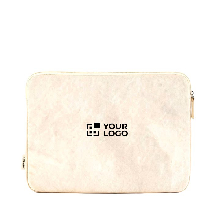 15.6" recycled canvas laptop sleeve with rigid padding