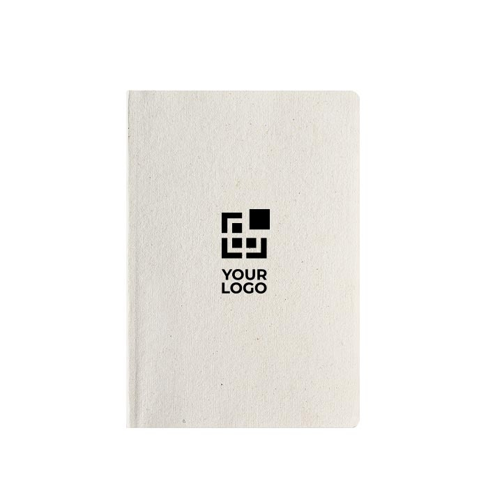 A5 notebook with flexible hemp cover and dotted pages