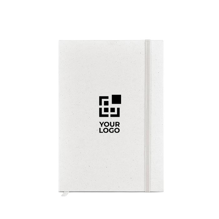 A5 hardback notebook made from recycled milk cartons with dotted pages