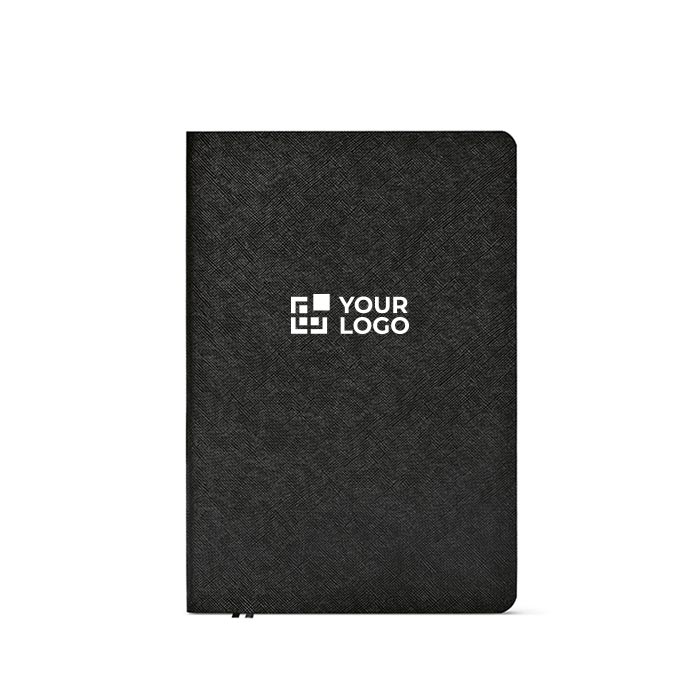 A5 notebook with flexible eco synthetic leather cover and dotted pages