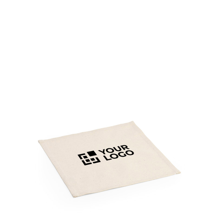 Square recycled canvas placemat 30 x 30 cm and 180 g/m2
