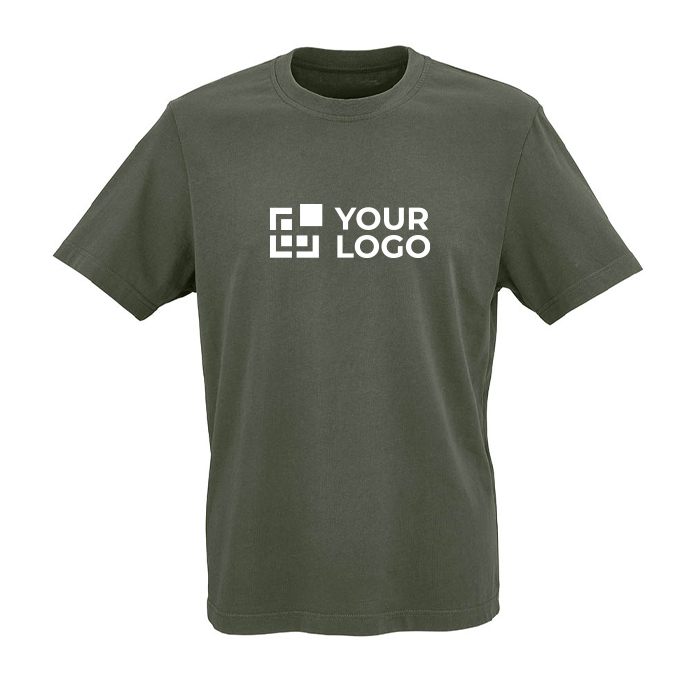 Unisex organic cotton T-shirt with ribbed collar 140 g/m2