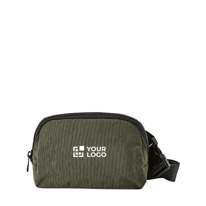Water-resistant recycled nylon waist bag with rear pocket 1.5 L