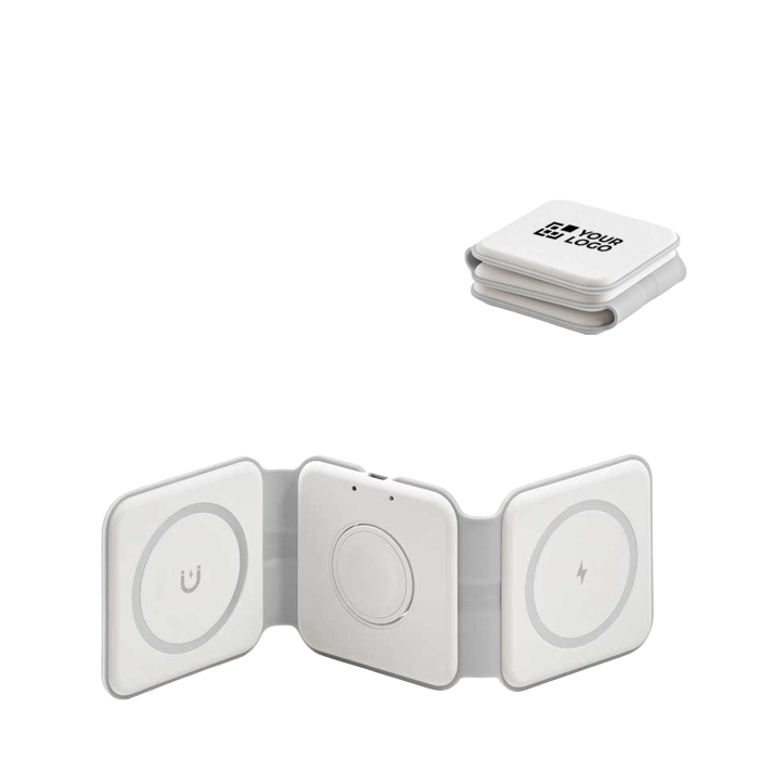 3-in-1 wireless charger with USB-C and 15W magnetic fast charging