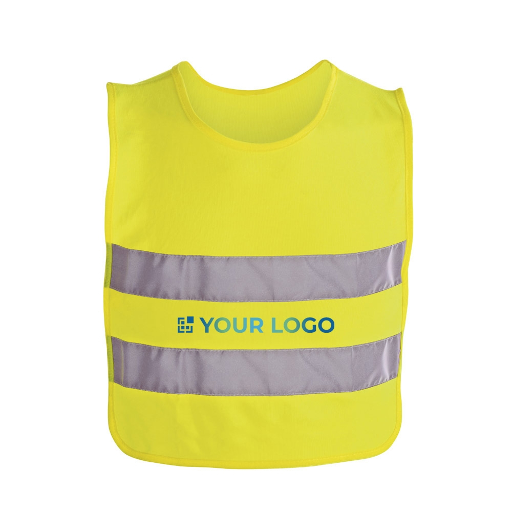 Kid's hi-vis vest reflector stripes Velcro