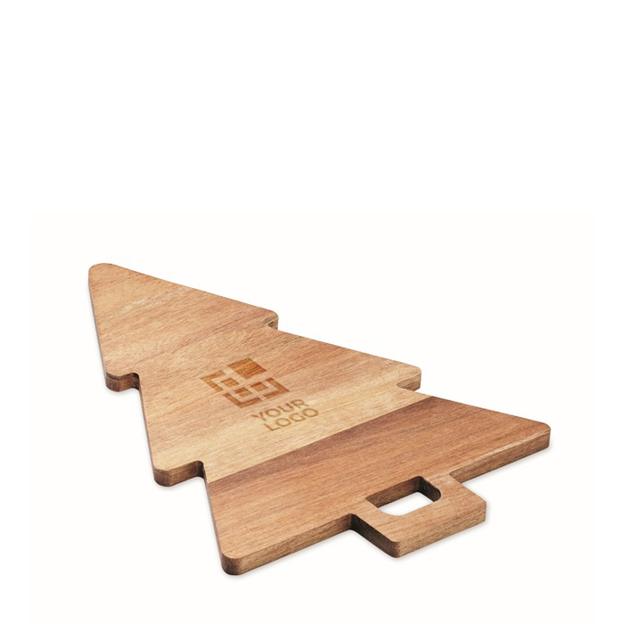 Acacia wood Christmas tree serving board