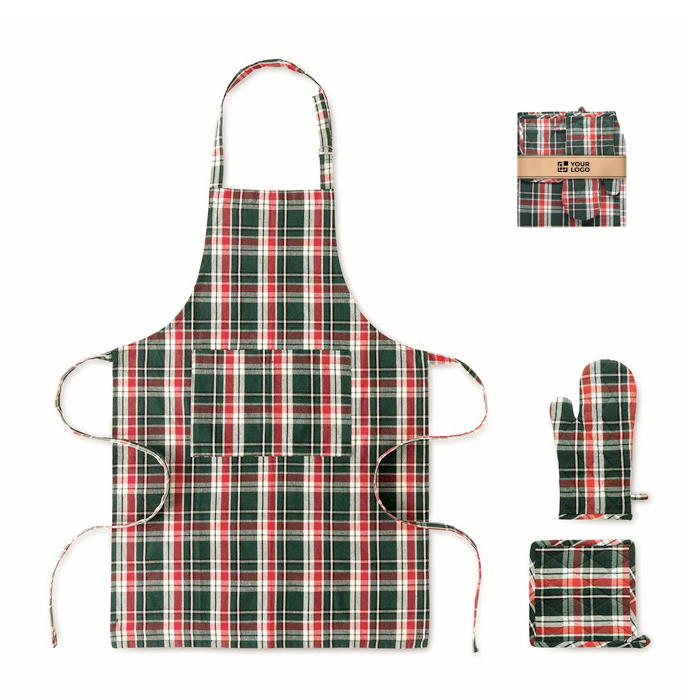 Cotton check kitchen set 200 g/m²