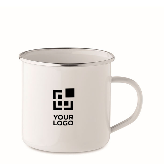 Vintage metal enamel mug for sublimation, 500 ml
