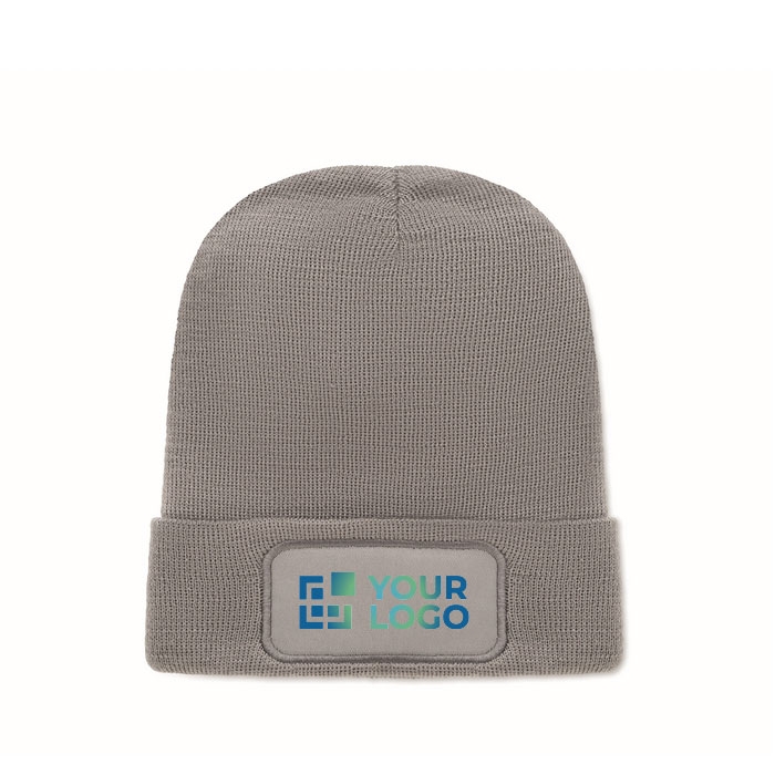 Unisex RPET polyester beanie with patch