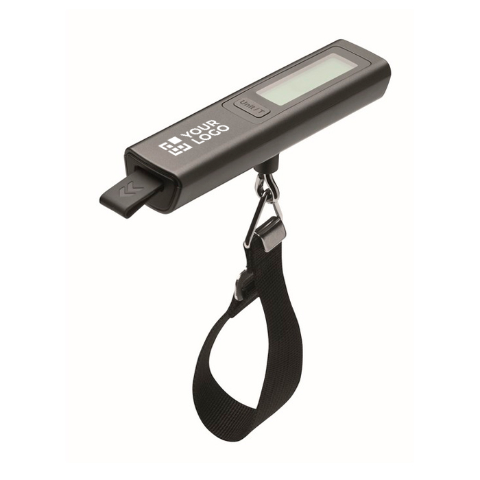 Digital luggage scale with self-powered strap mechanism