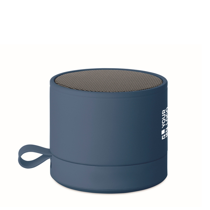 Compact metal wireless speaker with rubber finish 3W