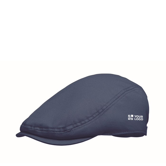 Cotton beret-style cap with metal buckle 235 g/m²