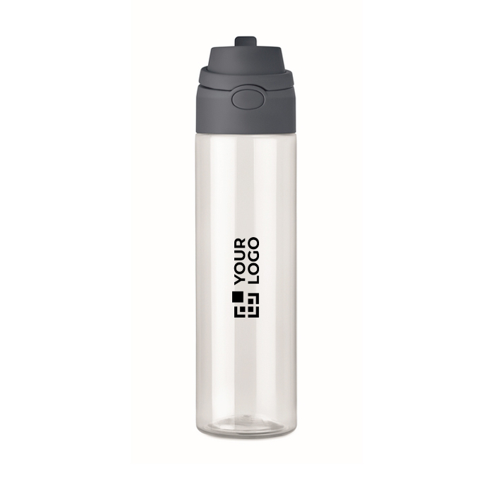 RPET bottle with 2-in-1 straw and leakproof carry handle 700 ml