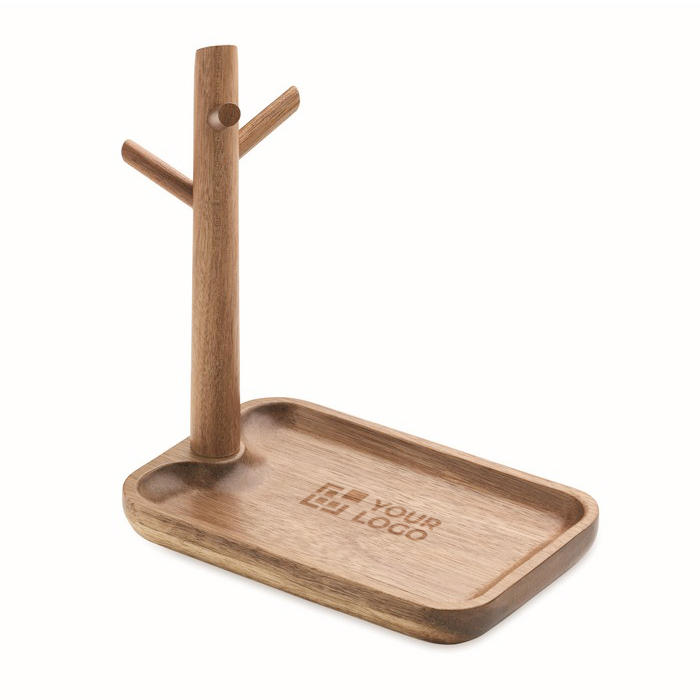 Acacia wood tray for carrying and small everyday items