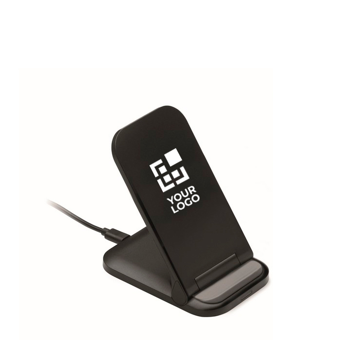 Foldable wireless charging stand for mobile and USB-C charging 15W