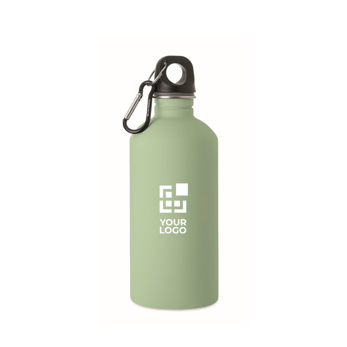 Leakproof recycled stainless steel bottle with rubberised finish 500ml
