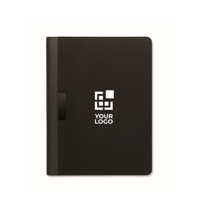 Faux leather A4 portfolio with pockets and lined notepad