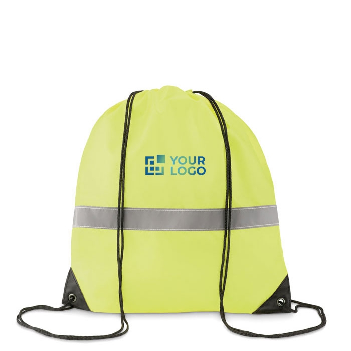 Polyester reflective drawstring bag