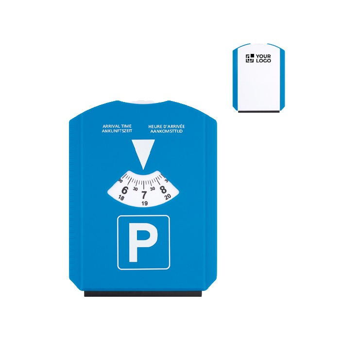 Ice scraper with parking meter, for promotions