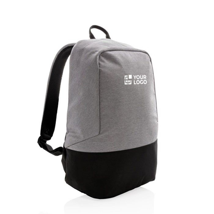 Padded secure backpack with RFID pocket, anti-theft