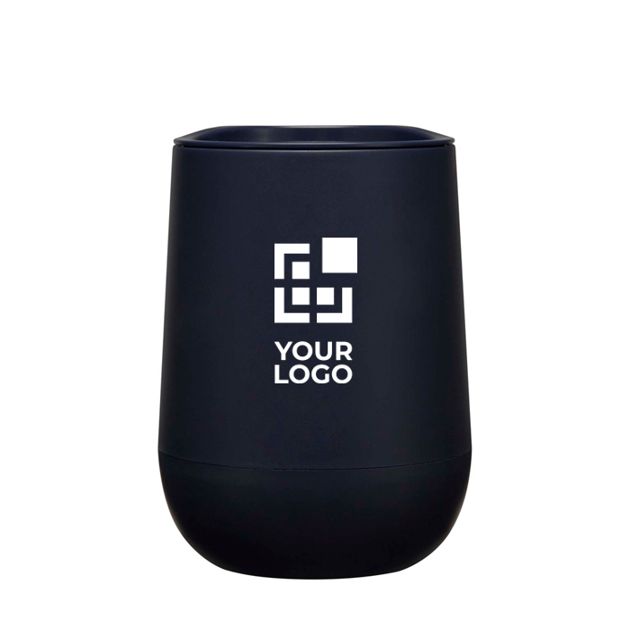 Double-wall tumbler with sliding lid and air insulation 360ml