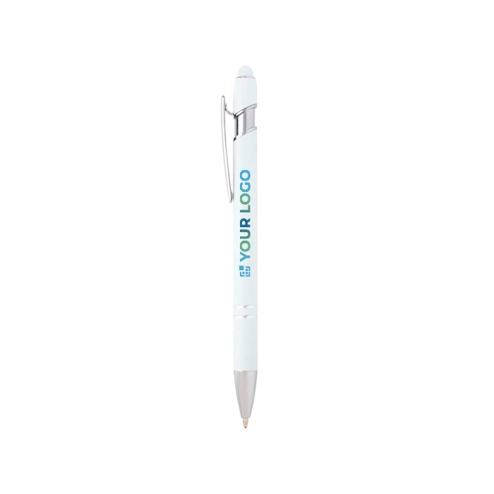 Recycled aluminium pen with silver finish, black ink