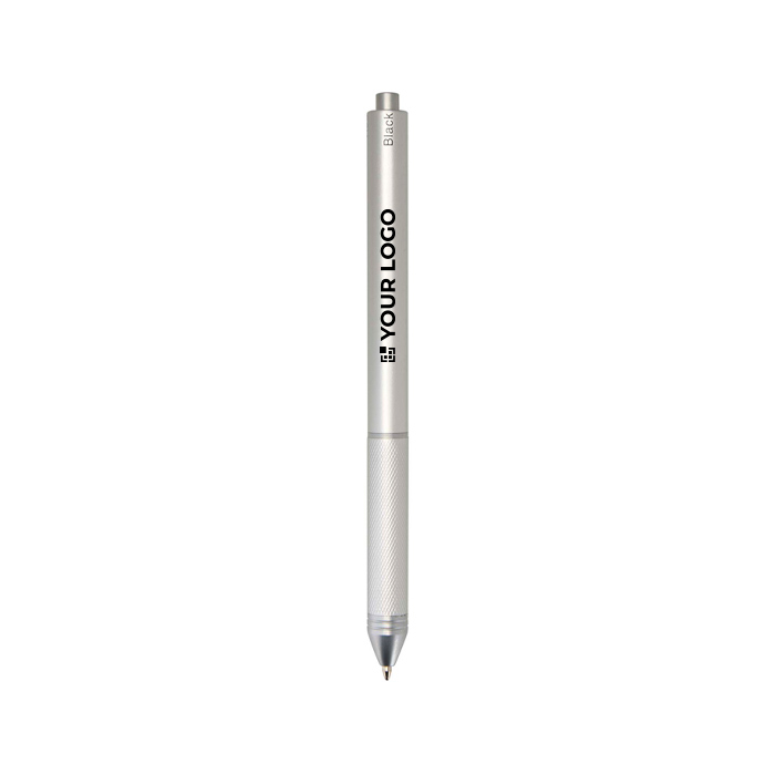 4-in-1 stainless steel pen with mechanical pencil and multiple inks