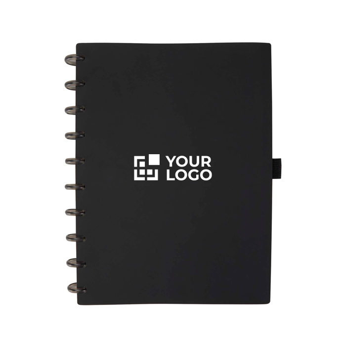 Diary with synthetic leather cover and disc binding