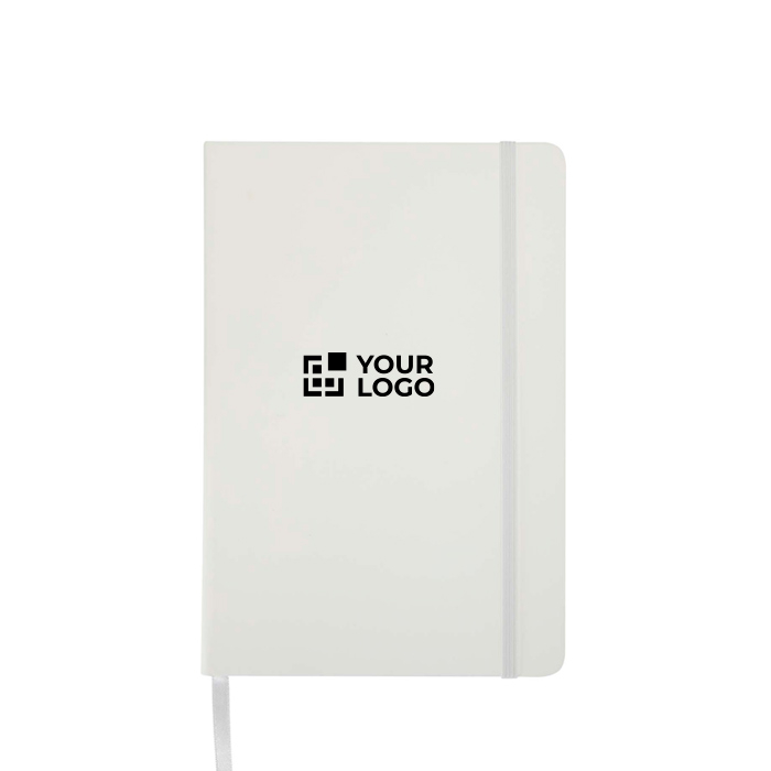 A5 notebook with elastic closure and matching ribbon, dotted pages