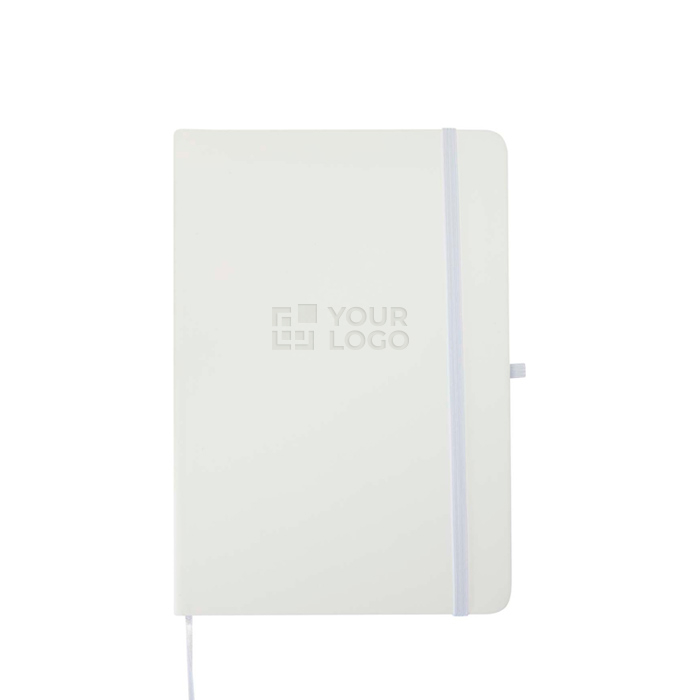 A5 hard cover synthetic leather notebook with ruled pages