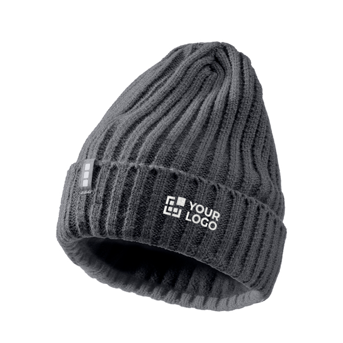Ribbed stretch knit beanie, flexible fit, Elevate Life
