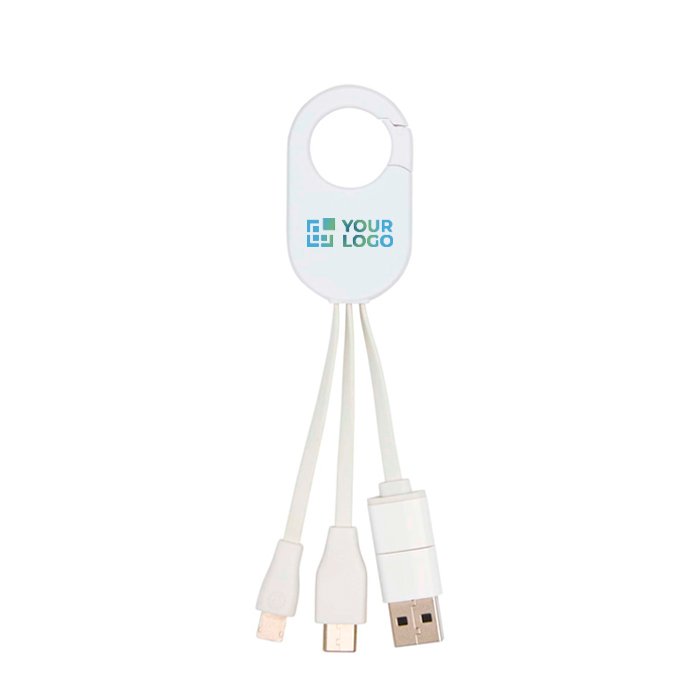 Recycled plastic charging cable with multiple connections, 4-in-1
