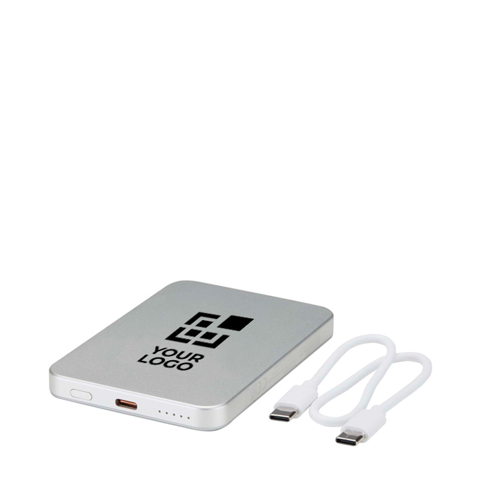 Compact magnetic wireless power bank 5,000 mAh