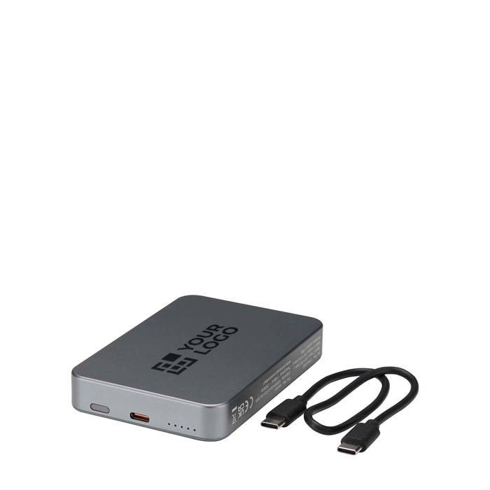 Magnetic portable charger in recycled aluminium 10.000 mAh