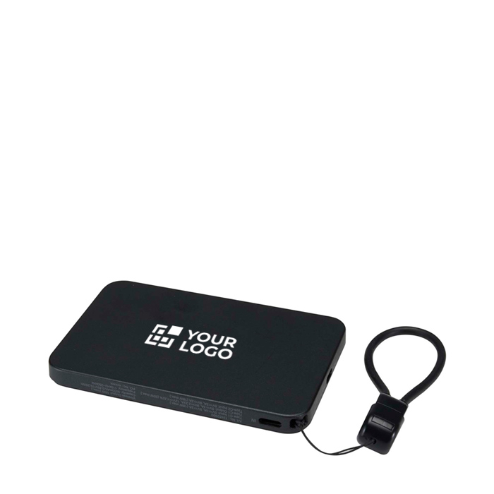 Customisable power bank with magnetic attachment and cord 5,000 mAh