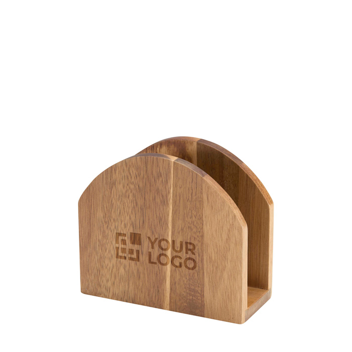 Natural acacia wood napkin holder, ideal for the table