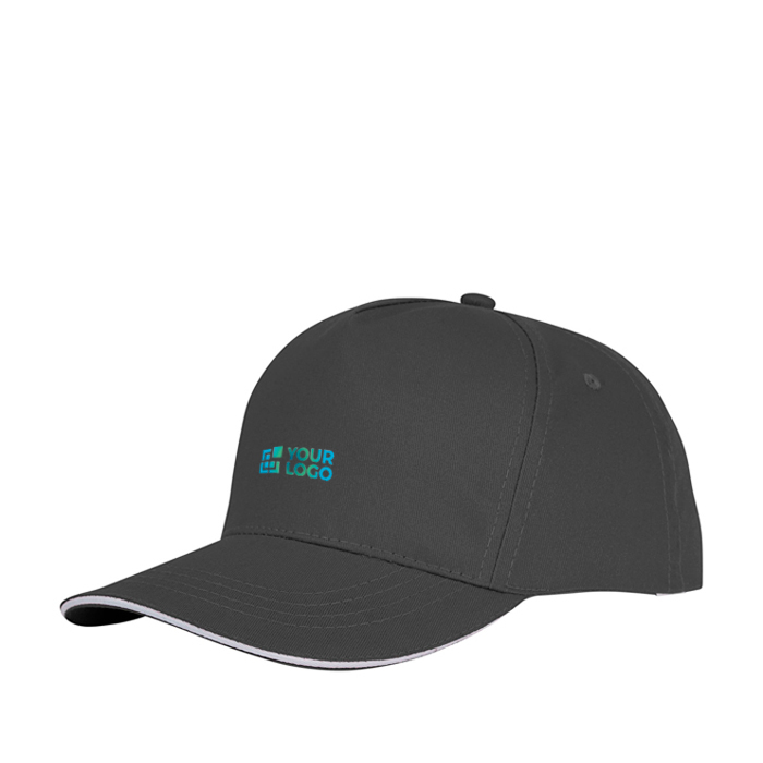 Sandwich-style cap, 5 panels, cotton, 175 g/m2