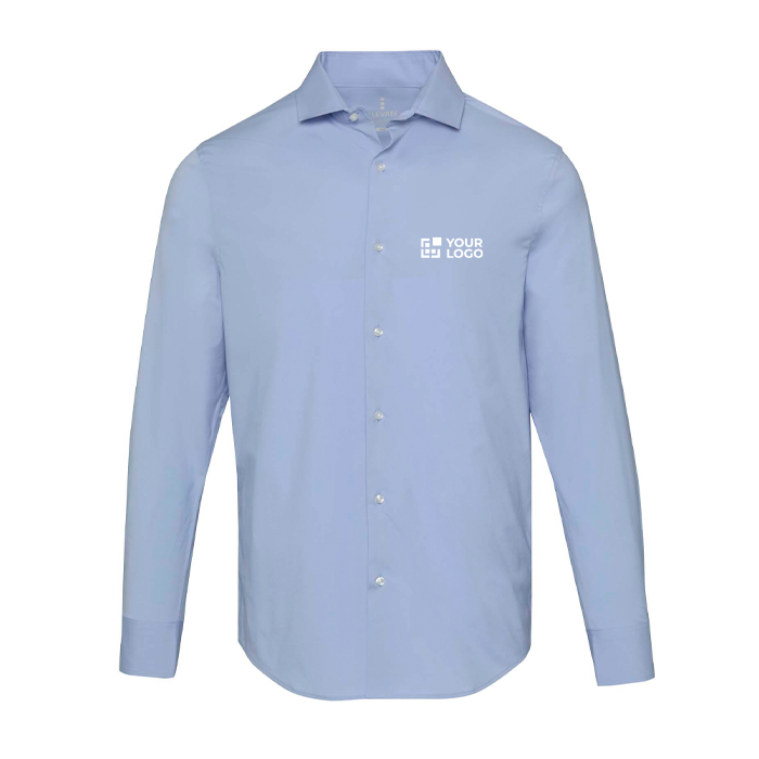 Men’s poplin long-sleeve shirt with regular fit 133 g/m² Elevate