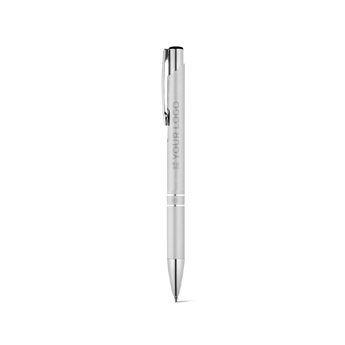 Aluminium ballpoint pen, click mechanism, blue ink