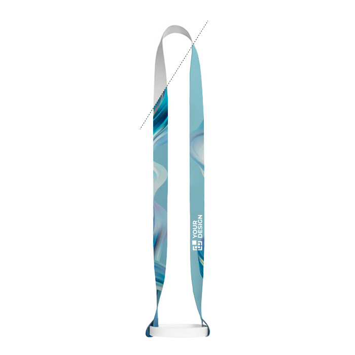 Recycled polyester lanyard with silicone cup holder 2cm