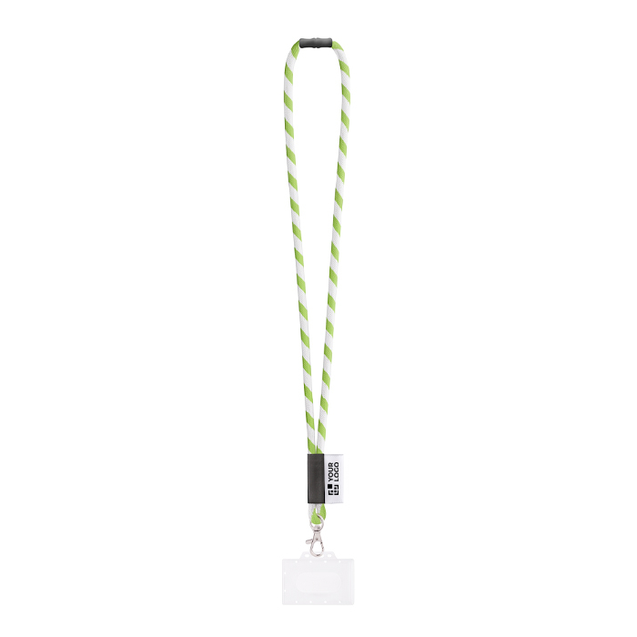 Tubular lanyard made in Europe with standard clip