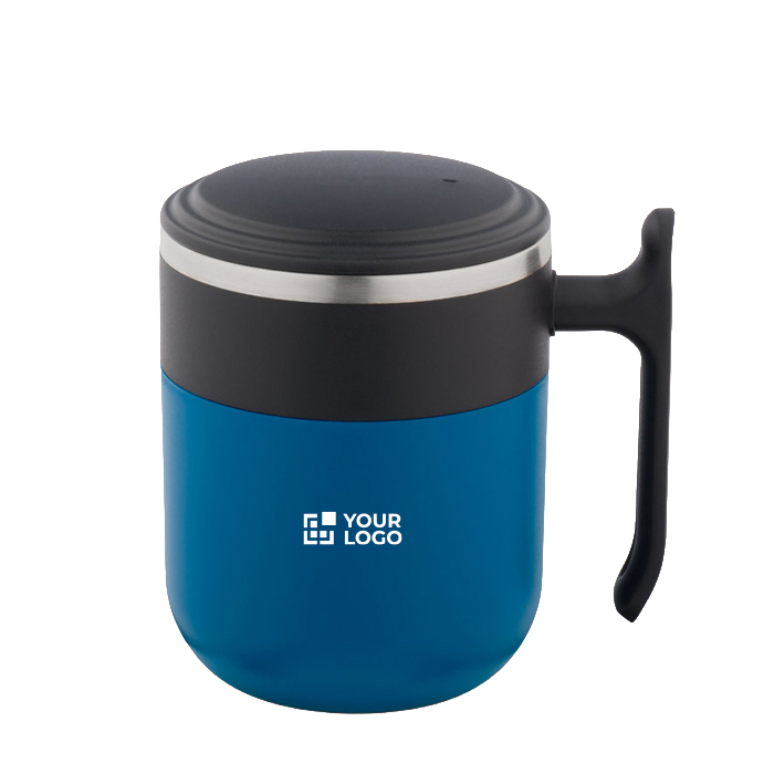 Double-wall travel mug with matte finish and non-slip base 400ml