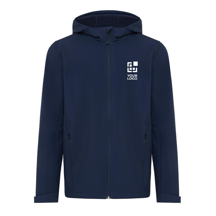 Branded men’s softshell jacket, casual fit, 300 g/m² 