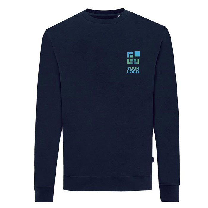 Crew neck sweatshirt in eco cotton, 340 g/m²