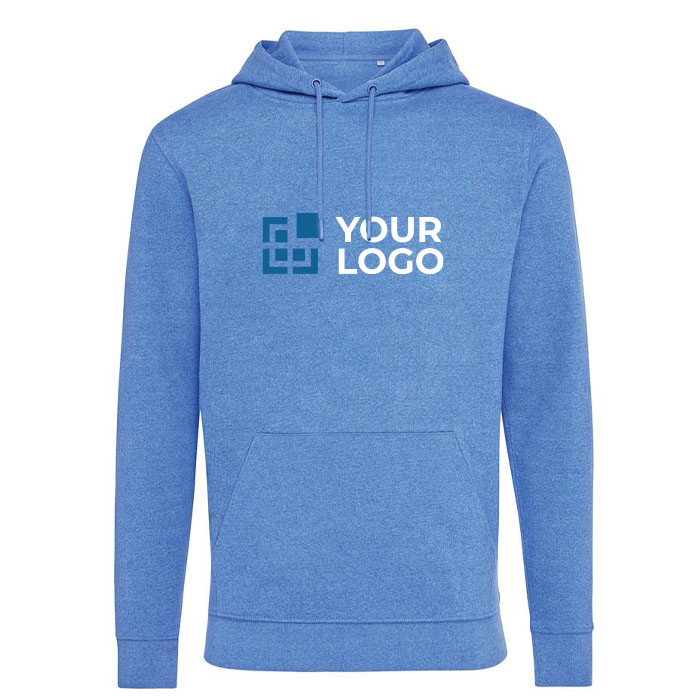 Soft undyed eco cotton sweatshirt with logo, 340 g/m²