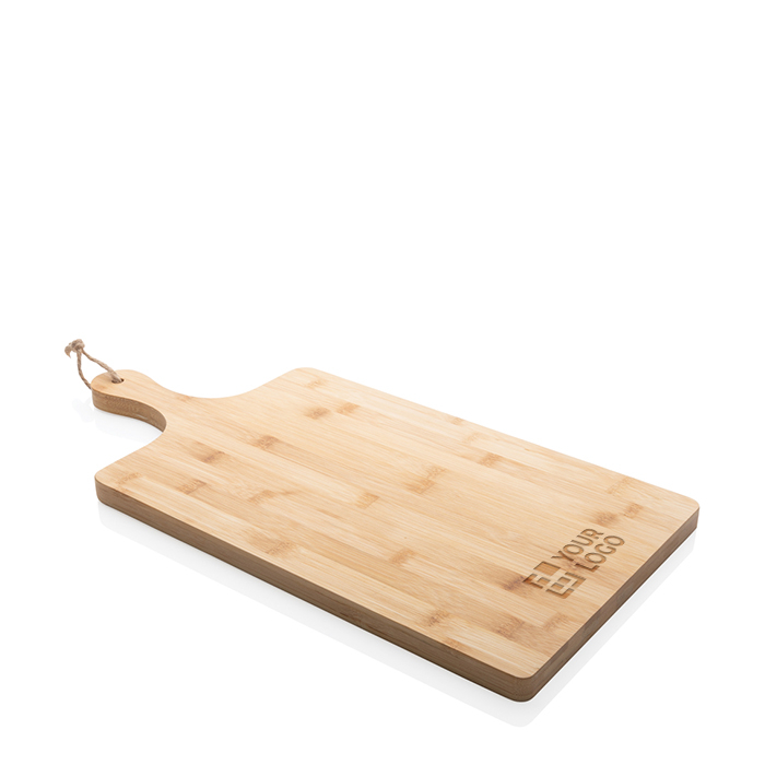Promotional bamboo cutting and serving board with rope