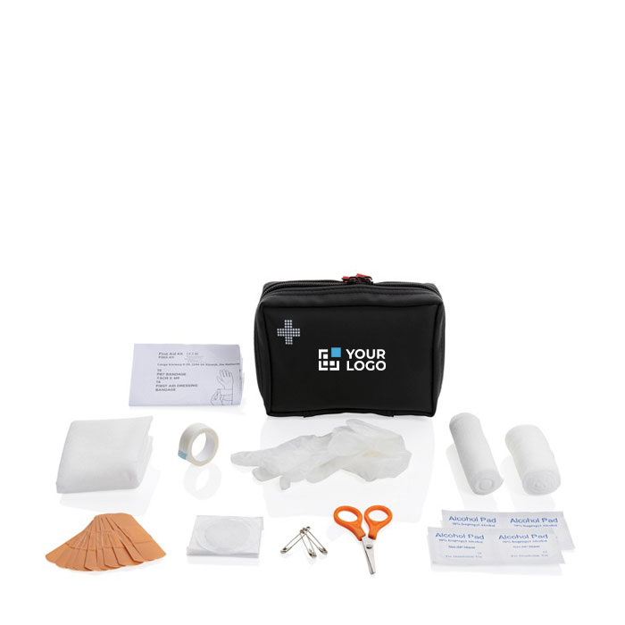 Promotional nubuck first aid kit with 24 accessories