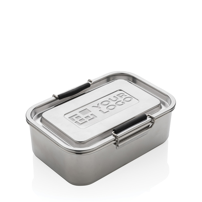 Durable promotional steel lunchbox, 1 L